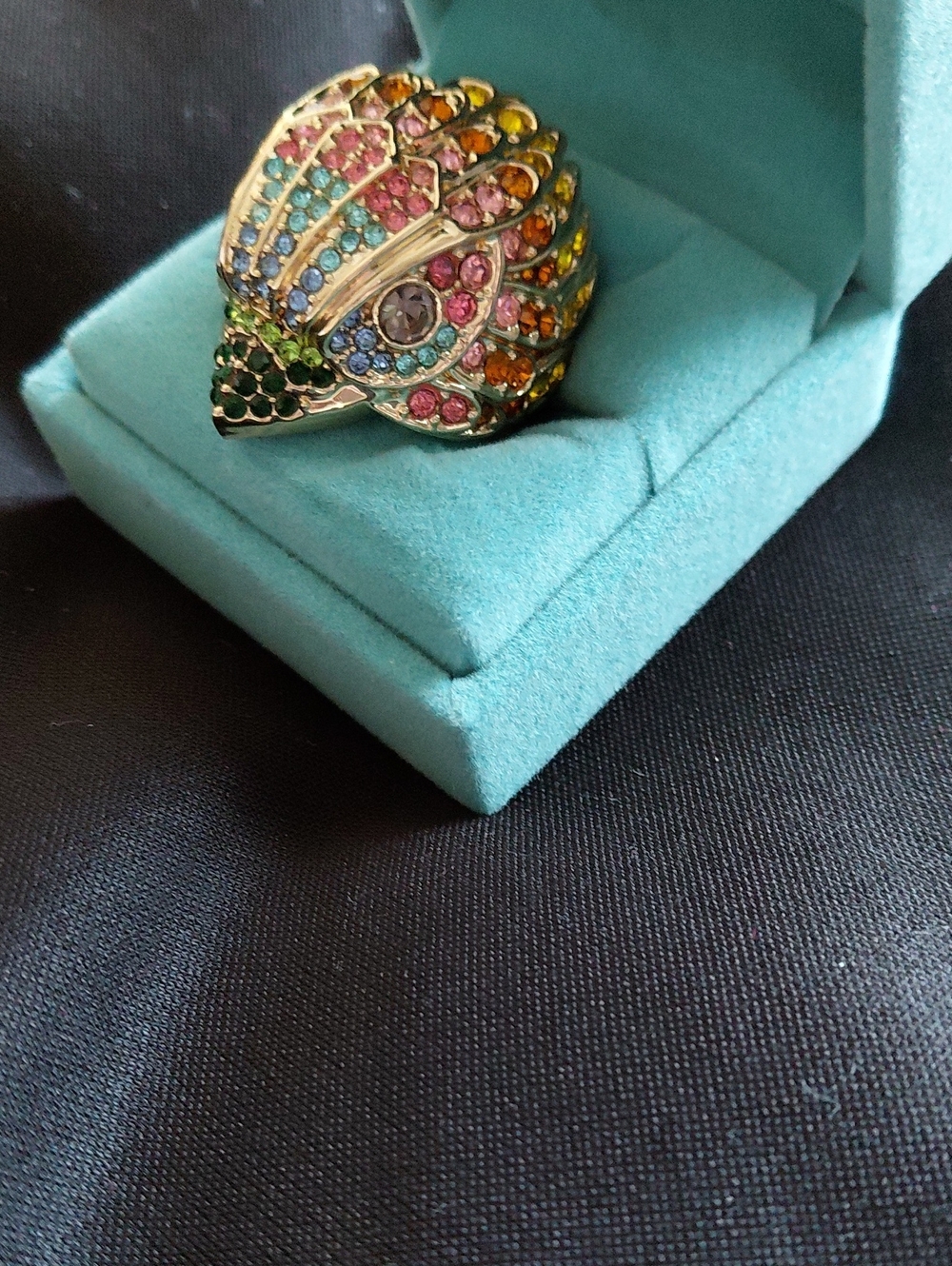 KURT GEIGER LONDON EAGLE RAINBOW RING SIZE 8